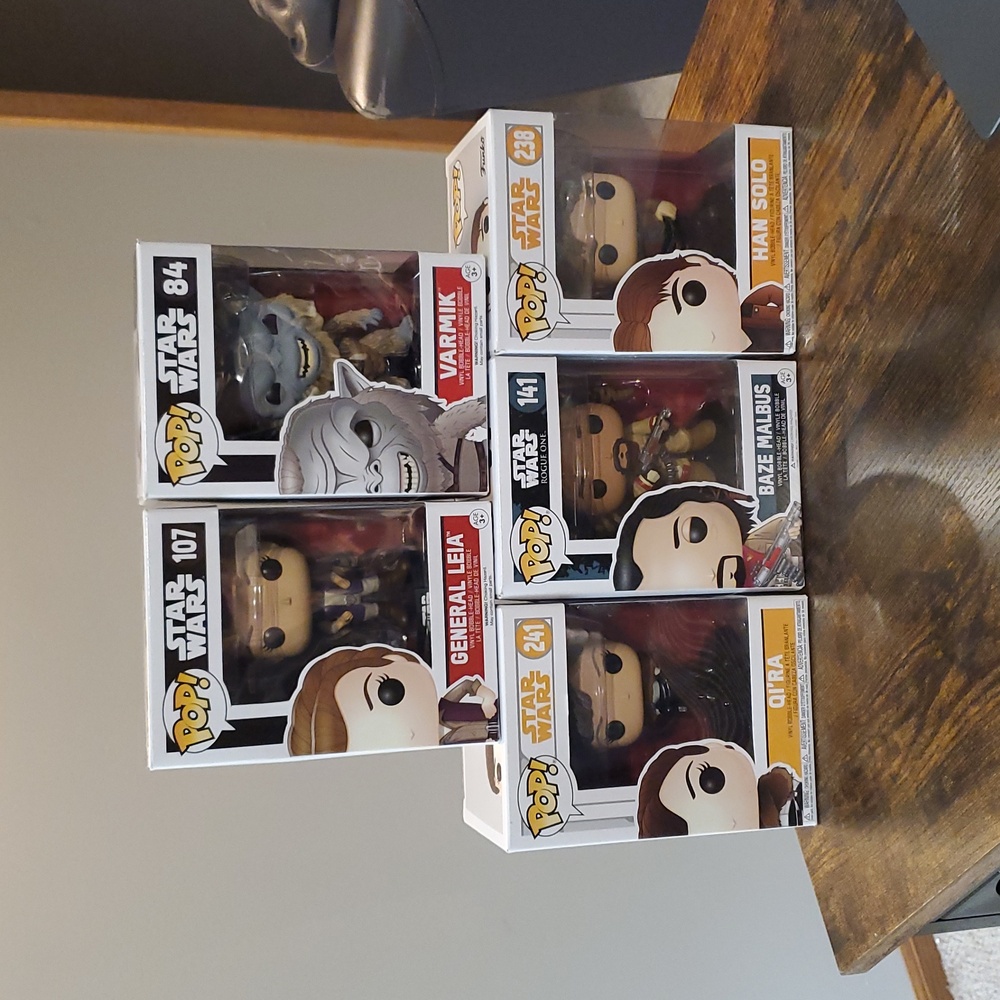 NWT Lot of Pop! Collectible Star Wars Figures, Includinf Han Solo